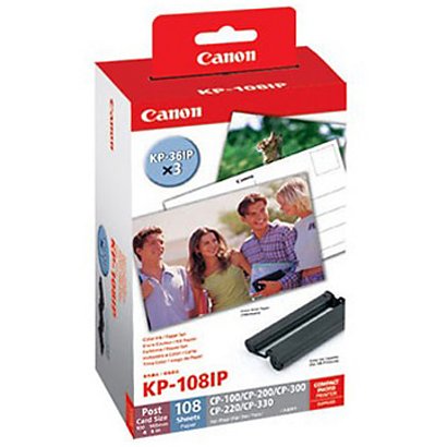 Canon KP-108IP Cartucho inkjet + papel fotográfico