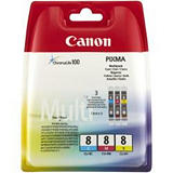 Canon, Materiale di consumo, Cli-8 pack 3 serbatoi c/m/y blister, 0621B036 Canon, Materiale di consumo, Cli-8 pack 3 serbatoi c/m/y blister, 0621B036