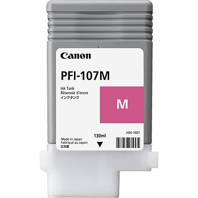 Canon PFI-107 M, 6707B001, Deposito de Tinta, Magenta, Paquete Unitario