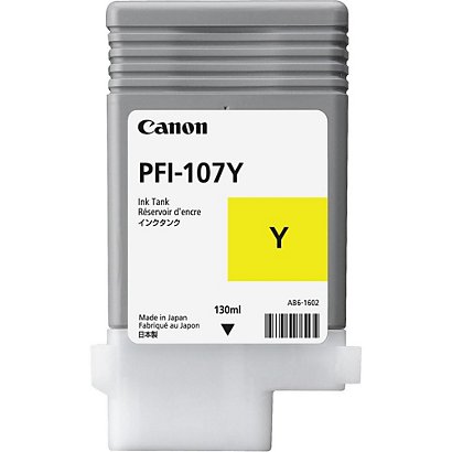 Canon PFI-107 Cartouche d'encre authentique (6708B001) - Jaune - 1