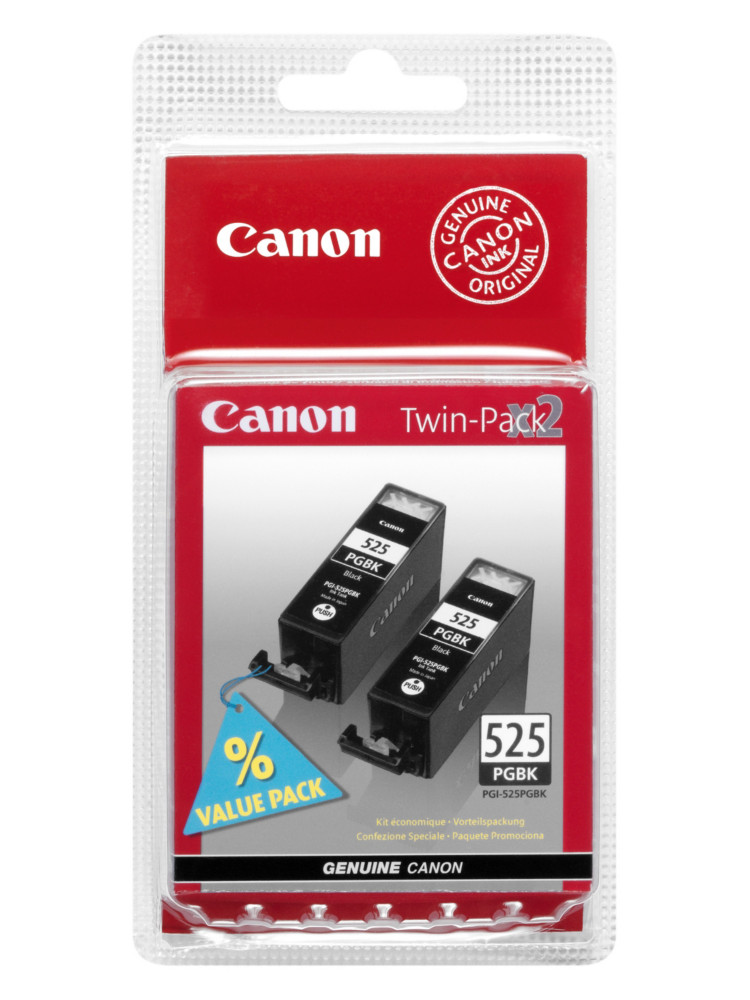 Canon PGI-525 Cartouche d'encre authentique 4529B010 - Pack de 2 - Noir