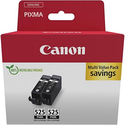 Canon PGI-525 Cartouche d'encre authentique : 4529B017- Pack de 2 - Noir