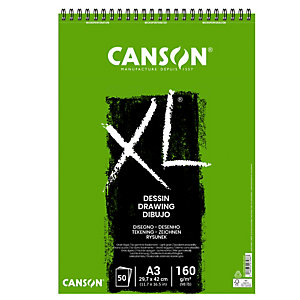 CANSON Album spiralato lato corto XL drawing - A3 - 160 gr - 50 fogli
