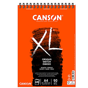 CANSON Album XL Croquis - A4 - 90 gr - 60 fg - bianco - Canson CANSON Album XL Croquis - A4 - 90 gr - 60 fg - bianco - Canson