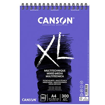 CANSON Album XL Mix - A4 - 300 gr - 30 fogli - 1