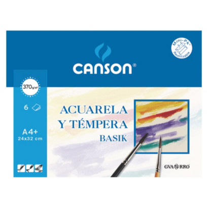 CANSON Basik Láminas de papel A4+ para acuarela y témpera - Cuadernos de Dibujo Kalamazoo CANSON Basik Láminas de papel A4+ para acuarela y témpera - Cuadernos de Dibujo Kalamazoo