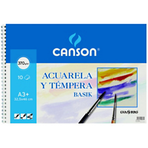 CANSON Bloc de dibujo, A3+, 10 hojas, 370 g/m² CANSON Bloc de dibujo, A3+, 10 hojas, 370 g/m²