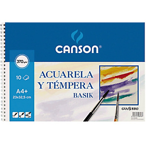 CANSON Bloc de dibujo A4+, 10 hojas, 370 g/m²