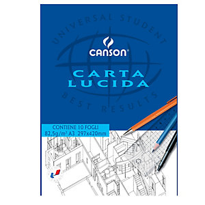 CANSON Blocco carta lucida - 297x420mm - 10 fogli - 80gr - uso manuale