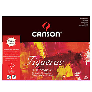 CANSON Blocco collato lato corto Figueras - 24x33 cm - 4F - 290 gr - 10 fogli