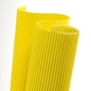 CANSON Cartón ondulado, 300 g, rollo, 0,5x0,7 m, amarillo limón, Paquete de 10