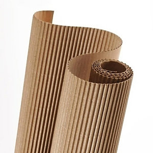 CANSON Cartón ondulado, 300 g, rollo, 0,5x0,7 m, Natural, Paquete de 10