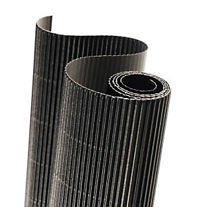 CANSON Cartón ondulado, 300 g, rollo, 0,5x0,7 m, Negro, Paquete de 10