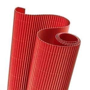 CANSON Cartón ondulado, 300 g, rollo, 0,5x0,7 m, Rojo vivo, Paquete de 10