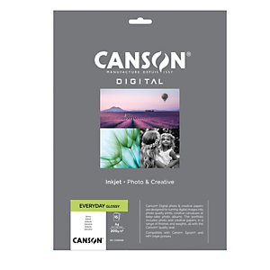 CANSON Carta Inkjet Everyday - A4 - 200 gr - 15 fogli - lucida
