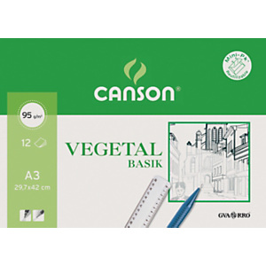 Canson Papel vegetal A3 90 gr/m2 12 hojas Canson Papel vegetal A3 90 gr/m2 12 hojas