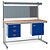 Cantilever square workbench kit, single cupboard, single drawer - 2