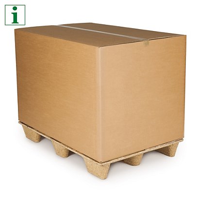 Capacitainer pallet boxes with Inka Presswood pallet, 1200x800x920mm - 1