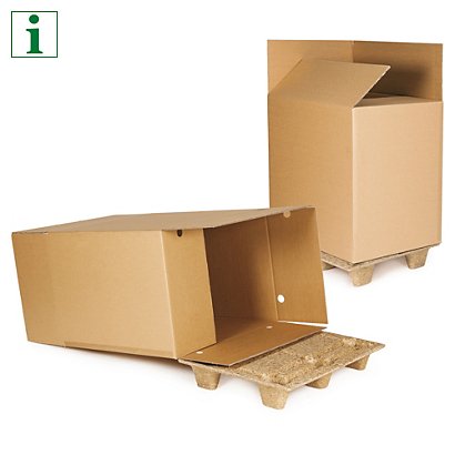 Capacitainer pallet boxes with Inka Presswood pallet, 800x600x900mm - 1