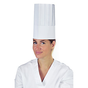 Cappello da cuoco monouso in carta, Taglia unica, Bianco (confezione 250 pezzi)