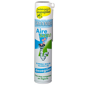 Caramba Aire Sano Desagües y Lavavajillas, Ambientador quitaolores, 300 ml, Aerosol con Cánula