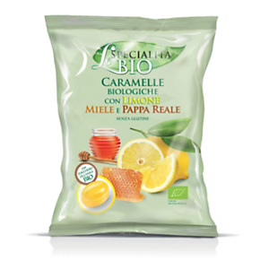Caramelle Biologiche con Limone, Miele e Pappa Reale Le Specialità Bio (busta 80 grammi) Caramelle Biologiche con Limone, Miele e Pappa Reale Le Specialità Bio (busta 80 grammi)