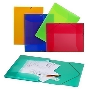 CARCHIVO Carpeta de dibujo, polipropileno translucido, con gomas y solapas, A3, verde claro CARCHIVO Carpeta de dibujo, polipropileno translucido, con gomas y solapas, A3, verde claro