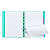 CARCHIVO Ingeniox Cuaderno de hojas reinsertables, móviles, personalizables, extraibles, A5, cuadriculado 5 x 5 mm, 100 hojas de 100 gr, con discos extraíbles de 30 mm, tapa de polipropileno, con goma de cierre, verde menta - 2