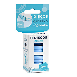 CARCHIVO Ingeniox Discos para cuaderno Ingeniox, caja de 11 discos, Azul