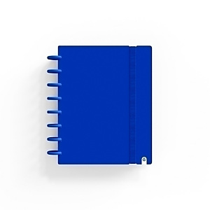 CARCHIVO Ingeniox Intense Cuaderno de hojas reinsertables, personalizables, A5, cuadriculado 5 x 5 mm, 80 hojas, con discos extraíbles de 30 mm, tapa de polipropileno Foam, con goma de cierre, azul oscuro CARCHIVO Ingeniox Intense Cuaderno de hojas reinsertables, personalizables, A5, cuadriculado 5 x 5 mm, 80 hojas, con discos extraíbles de 30 mm, tapa de polipropileno Foam, con goma de cierre, azul oscuro