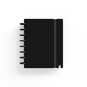 CARCHIVO Ingeniox Intense Cuaderno de hojas reinsertables, personalizables, A5, cuadriculado 5 x 5 mm, 80 hojas, con discos extraíbles de 30 mm, tapa de polipropileno Foam, con goma de cierre, negro CARCHIVO Ingeniox Intense Cuaderno de hojas reinsertables, personalizables, A5, cuadriculado 5 x 5 mm, 80 hojas, con discos extraíbles de 30 mm, tapa de polipropileno Foam, con goma de cierre, negro