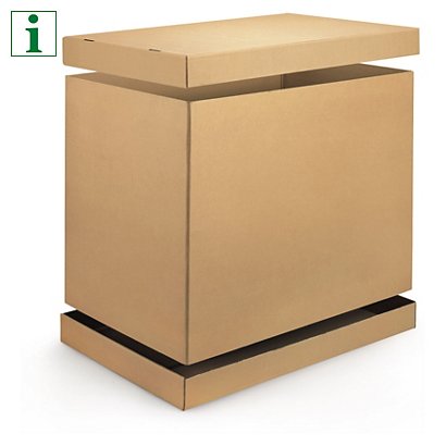 Cardboard Cap and Sleeve Loading Cases Without Pallet, 770x570x660mm
