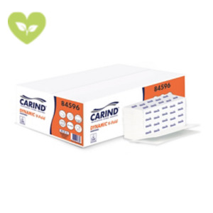 CARIND Asciugamani di carta piegati a V, 84596 Dynamic V-Fold Special, Carta riciclata, 2 veli, 210 fogli, 21 x 20,6 cm, Bianco (confezione 15 pacchi da 210 asciugamani) CARIND Asciugamani di carta piegati a V, 84596 Dynamic V-Fold Special, Carta riciclata, 2 veli, 210 fogli, 21 x 20,6 cm, Bianco (confezione 15 pacchi da 210 asciugamani)