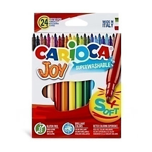 CARIOCA Joy Rotulador, punta de fibra, estuche de 24, unidades, colores surtidos