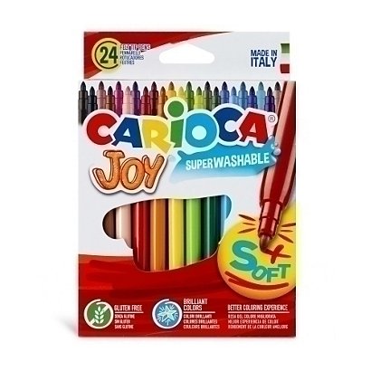 CARIOCA Joy Rotulador, punta de fibra, estuche de 24, unidades, colores surtidos