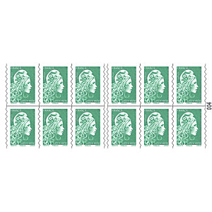 Carnet de 12 timbres postaux lettre verte (Soumis à conditions)