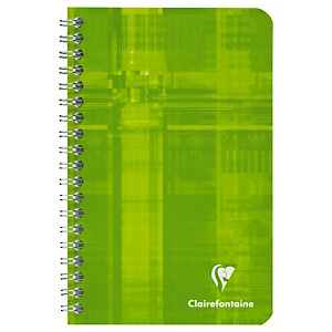 Carnet à spirale petits carreaux CLAIREFONTAINE 14x9 cm