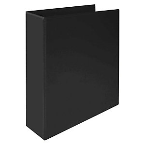 Carpeta personalizable canguro de 2 anillas de 25 mm A5 lomo 35 mm de cartón plastificado negro