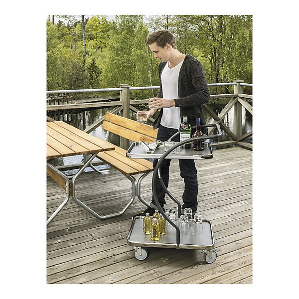 Carrello 2 pianali C-Line con maniglia ergonomica portata 120 kg - 2