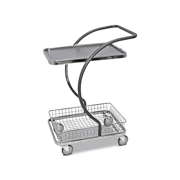 Carrello 2 ripiani C-Line con pianale liscio e cestello inferiore portata 120 kg - 1