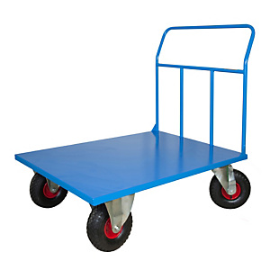 Carrello con pianale ruote antiforatura portata 500 kg Carrello con pianale ruote antiforatura portata 500 kg