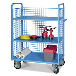 Carrello con sponde alte a rete Carrello con sponde alte a rete