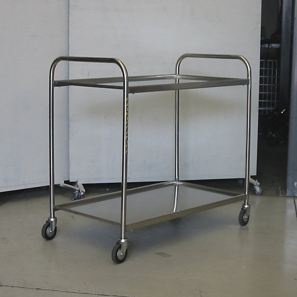Carrello Grande di servizio a 2 ripiani in acciaio AISI 304 - 3