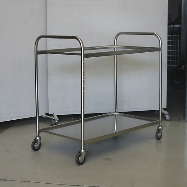 Carrello Grande di servizio a 2 ripiani in acciaio AISI 304 - 2