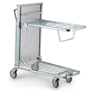 Carrello impilabile con ripiano alto auto livellante portata 300 kg Carrello impilabile con ripiano alto auto livellante portata 300 kg