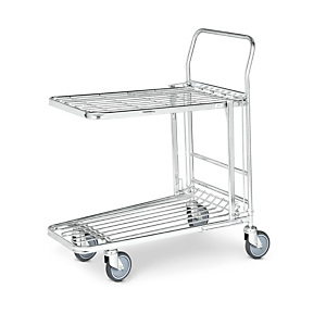Carrello impilabile con ripiano alto pieghevole portata 300 kg Carrello impilabile con ripiano alto pieghevole portata 300 kg