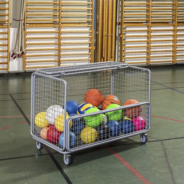 Carrello in rete a 4 sponde portata 100 kg con chiusura a lucchetto 118x66,2x85,8cm - 2