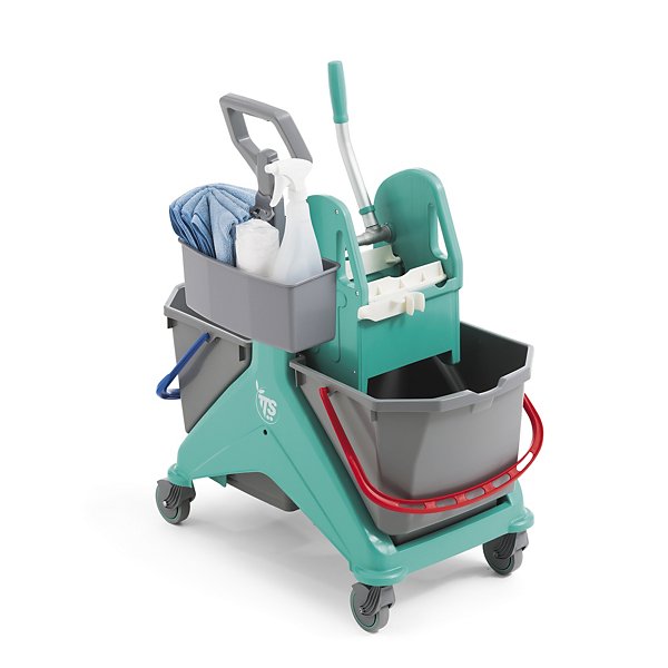 Carrello per pulizie con maniglia e doppio secchio Nickita TEC - 6