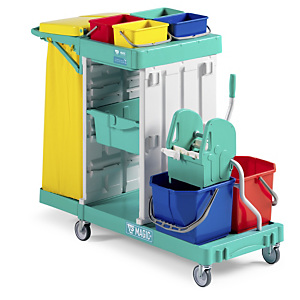 Carrello per pulizie multiuso a 3 reparti Carrello per pulizie multiuso a 3 reparti