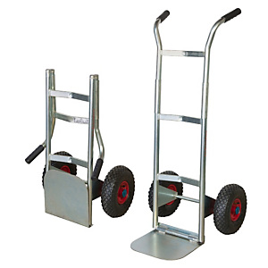 Carrello pieghevole zincato ruote pneumatiche portata 200 kg